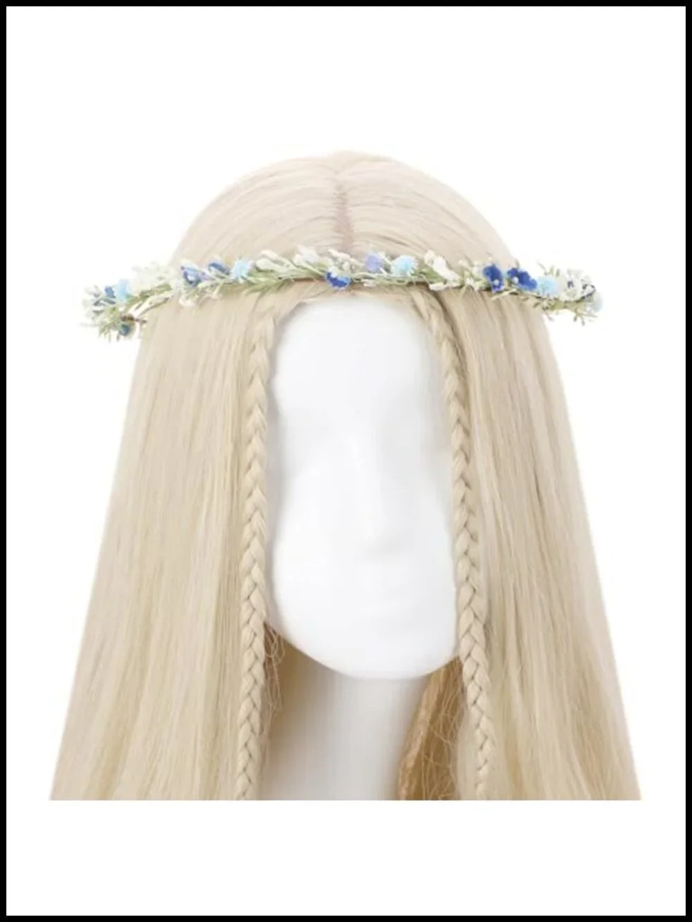Blue Flower Crown Headband Renaiss